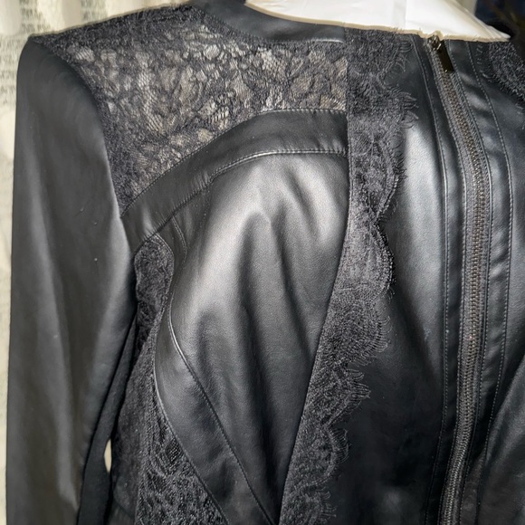 Faux Leather & Lace Jacket - Picture 5 of 10